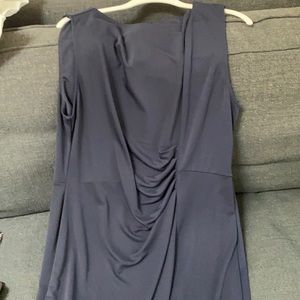 Talbots Faux wrap navy dress